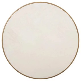 Richmond Interiors Whitebone Ronde Salontafelset Messing En Wit Hout - 91.5 X 91.5cm.