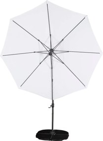 The Outsider Ronde Zweefparasol - Fleur - 3m - Zwart/wit - The Outsider