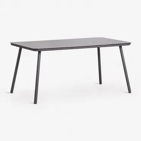Rechthoekige Eettafel 160x90 Cm In Glas Arhiza Grijs – Grafiet - Sklum