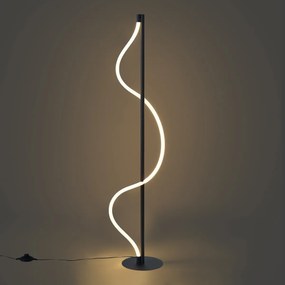 Moderne vloerlamp zwart incl. LED 3-staps dimbaar - Twirl