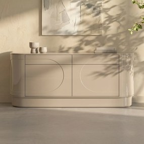 Beige Retro Dressoir - 160x42x75cm.
