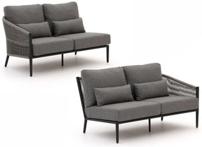 Loungebank Tuin Bellagio  | Aluminium | Tuinbank Grijs | Kees Smit Tuinmeubelen