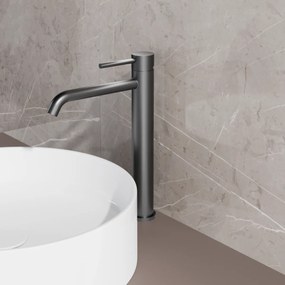 Best Design High End Moya verhoogde wastafelkraan gunmetal