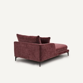 Longchair van fluweelmix, MODERNISTE, ontwerp Emmanuel Gallina