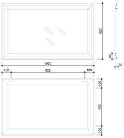 Sapho Ambiente spiegel 62x102cm brons