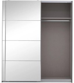 Goossens Basic Kledingkast Miami, 226 cm breed, 210 cm hoog, 2x spiegel schuifdeuren