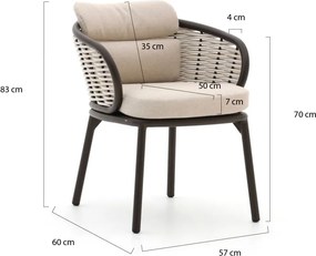 Diningset Apple Bee | 6 personen | Tuinset sintered stone | 7-delig | Kees Smit Tuinmeubelen