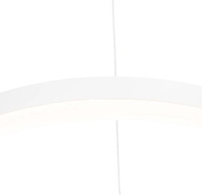 Design hanglamp wit 40 cm incl. LED 3-staps dimbaar - Anello Modern rond Binnenverlichting Lamp