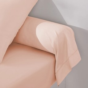 Effen bolstersloop in katoensatijn, Opale