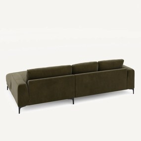 XL hoekbank rechts in fluweel, MARSILE