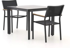 + 10% kassakorting | Diningset Bellagio | 4 personen sintered stone | Tuinset stapelbaar | 3-delig | Kees Smit Tuinmeubelen