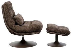 Kare Design Montreal Draai Fauteuil Met Voetenbank