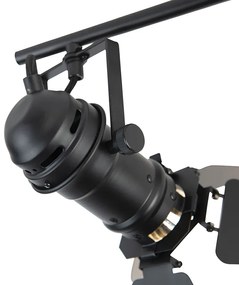 Industriële spot zwart 2-lichts met kleppen - Movie