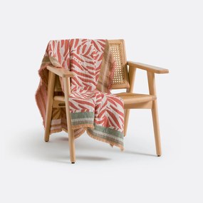 Jacquard plaid met franjes, LEAN