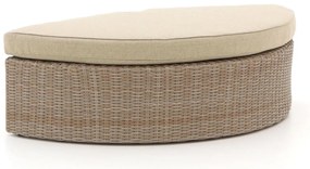 Voetenbank tuin | Intenso  Venetië | Wicker (vlechtwerk) | Taupe/Bruin | 130x70cm | Kees Smit Tuinmeubelen