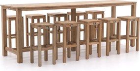 Barset ROUGH | 10 personen | Tuinset teakhout | 11-delig | Kees Smit Tuinmeubelen