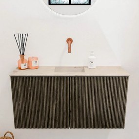 Mondiaz Joya DLux 80cm toiletmeubel shadow met wastafel faye midden zonder kraangat frappe
