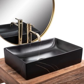 Opzetwastafel REA Inga Black Marble Mat