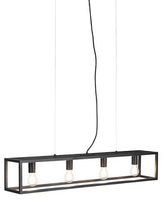Industriële hanglamp zwart 4-lichts - Cage 4