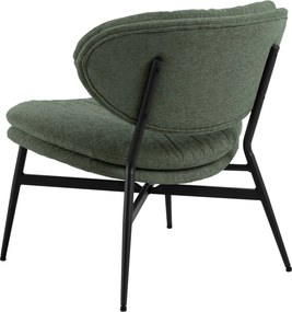 SOPHIA Groen (stof Apia 352)/zwart onderstel - RELAXFAUTEUIL STOEL VOOR DE WOONKAMER/HET KANTOOR MET BEKLEDING