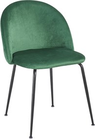 Set 4 Black Dalnia Fluwelen Stoelen