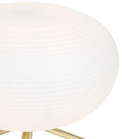 Design tafellamp goud 33 cm met opaal glas - Hero Design E27 rond Binnenverlichting Lamp