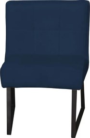 Eetkamerstoel - Amsterdam - geschikt voor ronde tafel - stof Element blauw 13