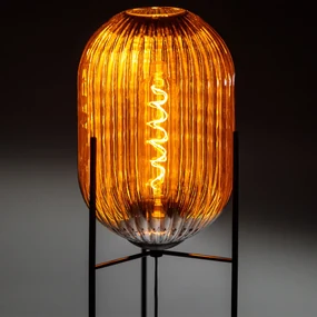 ETH Glamm Metalen Vloerlamp Met Ribbelglas Groot