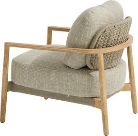Taste by 4 Seasons Milou loungestoel Teak/Ibiza Moss Loungestoel   bruin weerbestendig