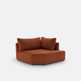 Moduleerbare hoekbank ribfluweel, Monica