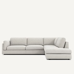 Hoekslaapbank met longchair, gerecycled katoen, CÉSAR