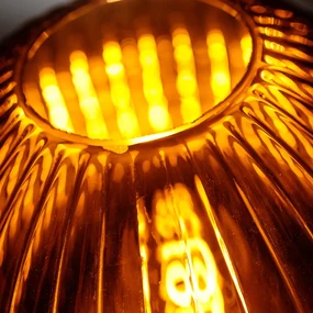 ETH Glamm Metalen Vloerlamp Met Ribbelglas Groot