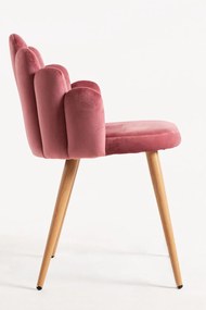 Set 4 Fluwelen Handstoelen