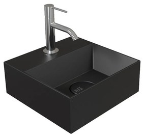 Salenzi Spy Fontein met clickwaste 30x30 cm mat zwart