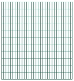 vidaXL Dubbelstaafmatten 2,008x2,23 m 12 m (totale lengte) groen