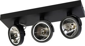 Design spot zwart verstelbaar 3-lichts - Go