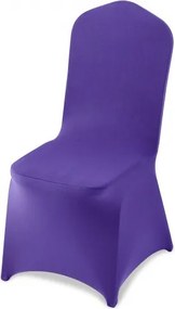 VEVOR stoelhoezen, 50 stuks, wasbare en afneembare stoelhoezen van polyester-spandex voor bruiloften, diners, banketten en restaurants, geschikt voor stoelen (51 x 45 x 95 cm), violet