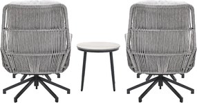 Garden Impressions Bosh draaibare loungestoelen - Lucas bijzettafel Ø50x48 cm