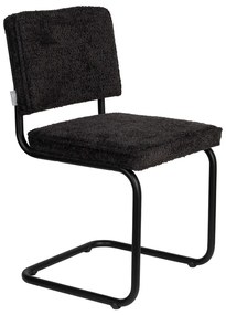 Zuiver Ridge Soft Design Eetkamerstoel Teddy Zwart