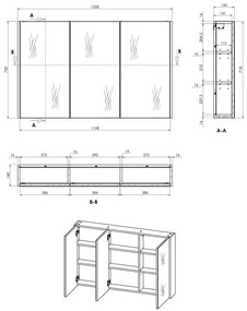 Comad Madera 843 FSC spiegelkast 120cm eiken