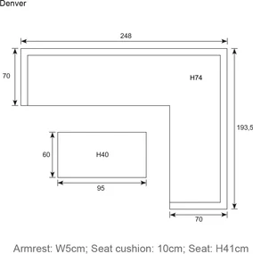 Garden Impressions Denver loungeset 4-delig - zwart