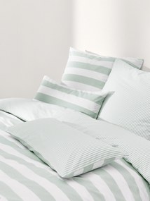 Gestreept katoenen dubbelzijdig dekbedovertrekset Lorena