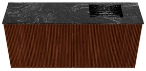 Mondiaz Joya DLux 90cm toiletmeubel ruby met wastafel faye rechts 1 kraangat lava