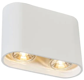 Moderne opbouwSpot / Opbouwspot / Plafondspot wit 2-lichts GU10 50mm - Ronda Design, Modern GU10 ovaal Binnenverlichting Lamp