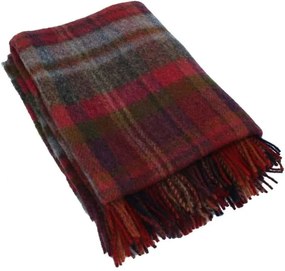 John Hanly - Plaid Wol - Paars/Rood