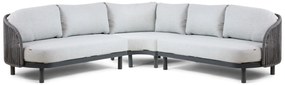 Hoek loungeset 5 personen Aluminium/rope Grijs  Santika Furniture Santika