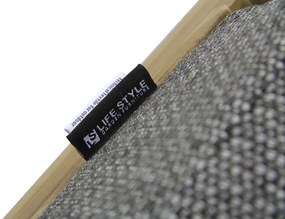 Santika Furniture Santika Arlington Lounger Met Antraciet Kussen Teak Old Teak Greywash