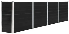 vidaXL Plantenbak verhoogd 320x40x77 cm gegalvaniseerd staal antraciet