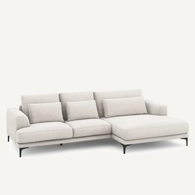 Hoekbank met rechts XL longchair, in Jasper-stof, MARSILE