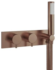 Crosswater MPRO inbouw thermostatisch badkraan horizontaal met handdouche set in geborsteld brons SW928274 /sw385438